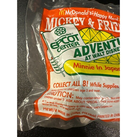 Vintage 1993 McDonald’s Minnie in Japan Disney EPCOT Happy Meal Toy – Sealed - Picture 5 of 10